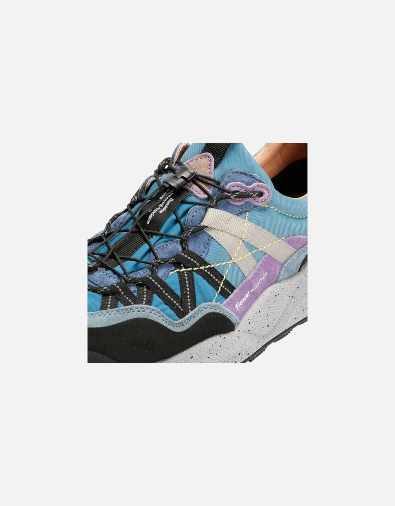 Iwano Suede/Nylon Black/Blue Trainers