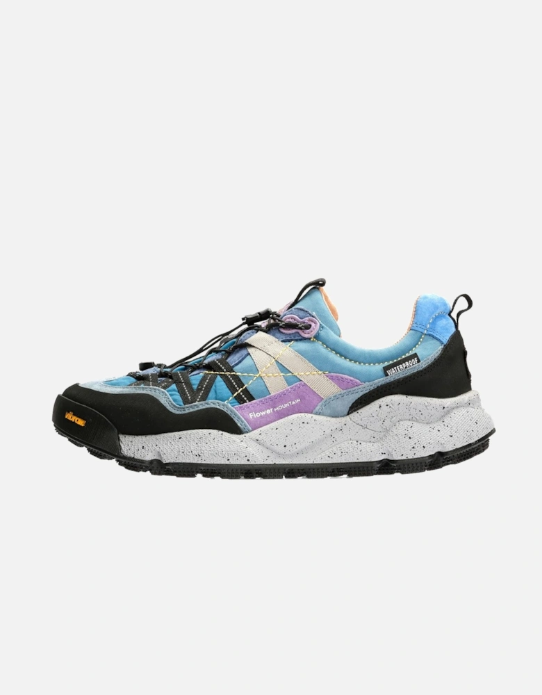 Iwano Suede/Nylon Black/Blue Trainers