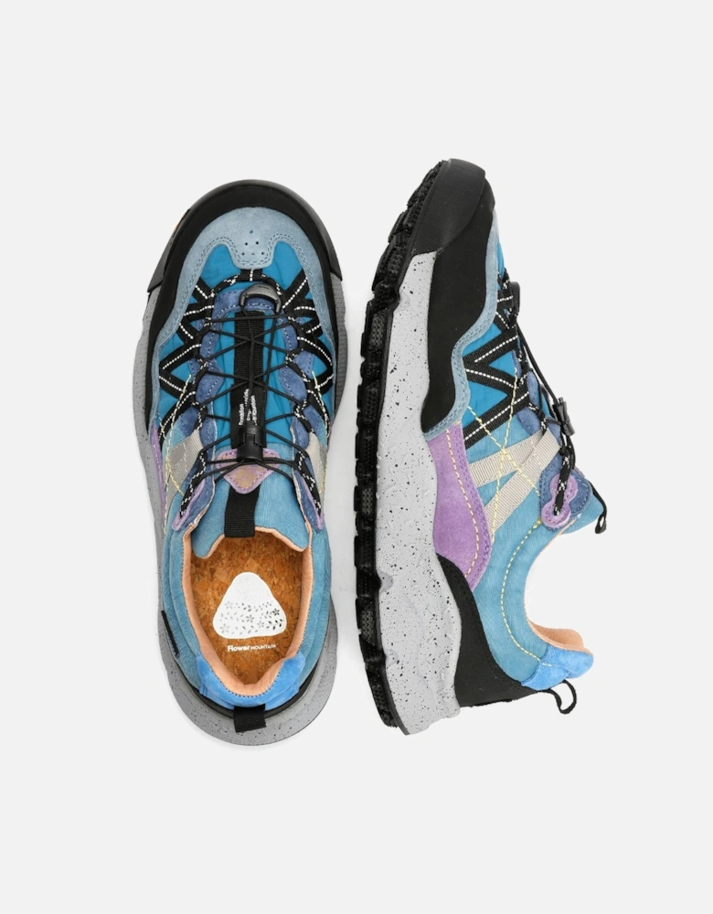 Iwano Suede/Nylon Black/Blue Trainers