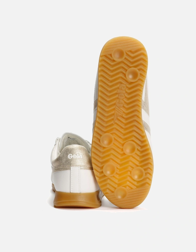 Stadium Leather Women's White/Gold Trainers