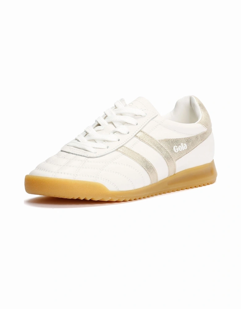 Stadium Leather Women's White/Gold Trainers