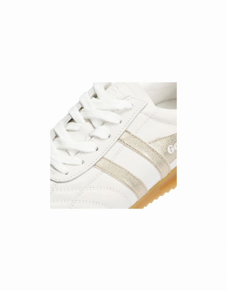 Stadium Leather Women's White/Gold Trainers