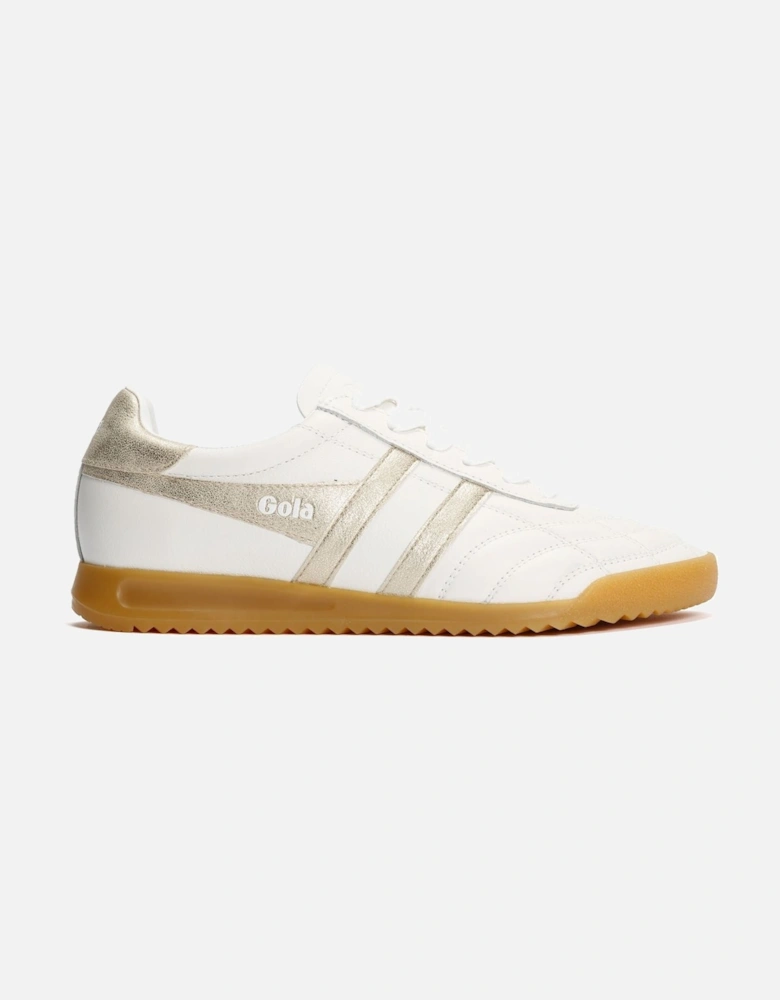 Stadium Leather Women's White/Gold Trainers