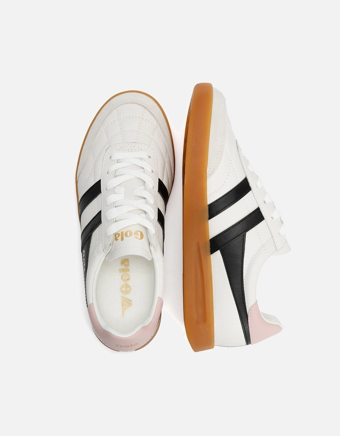Stadia Leather Women's White/Black/Chalk Pink Trainers