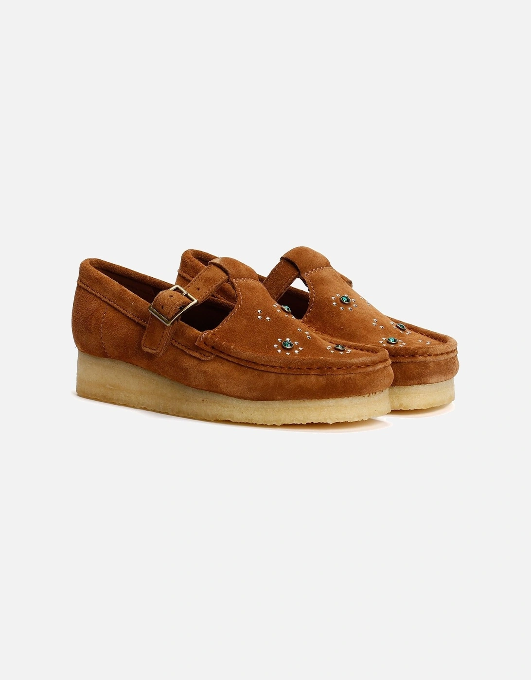 Originals Wallabee T Bar Suede Women's Brown Shoes, 9 of 8