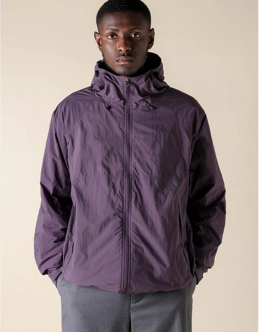 Mizuno Men's WR Light Mountain Hooded Jacket - Purple - Size: Regular/36