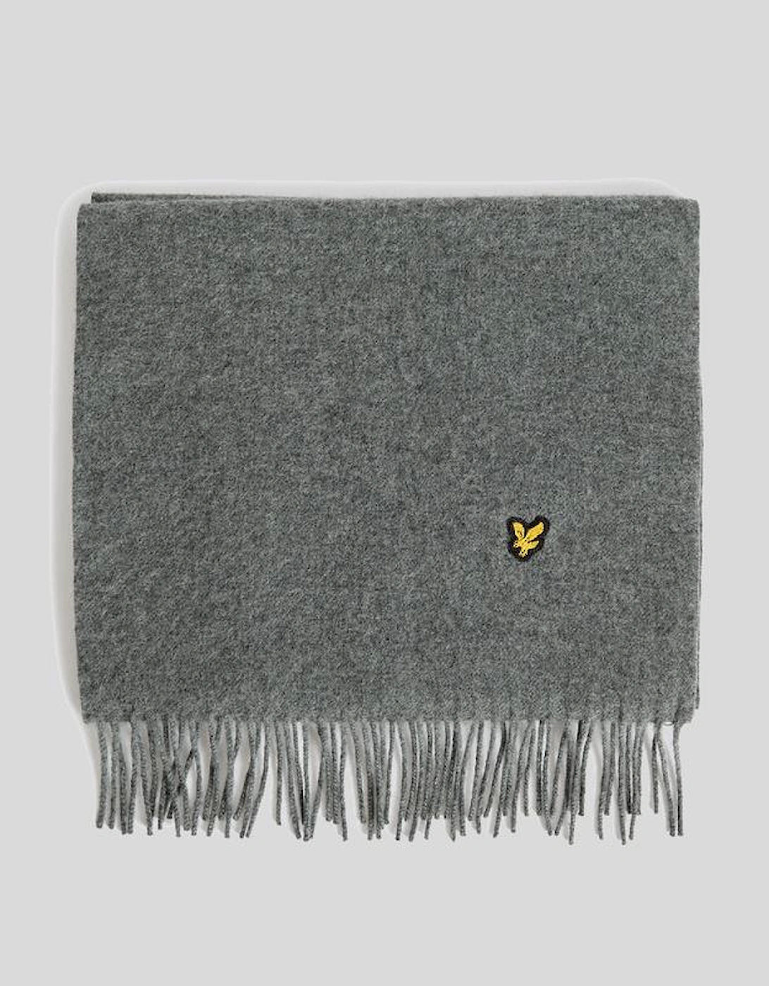 Lyle And Scott Men's Grey Lambswool Blend Scarf - Size 1Sz