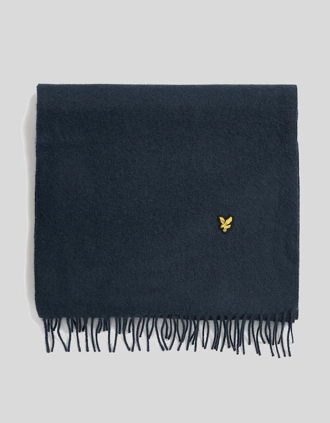 Lyle And Scott Men's Navy Lambswool Blend Scarf - Size 1Sz