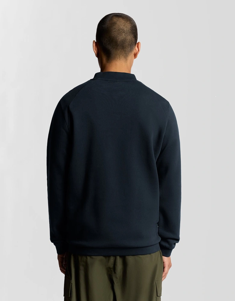 Half Raglan Sleeve Panneled Sweatshirt