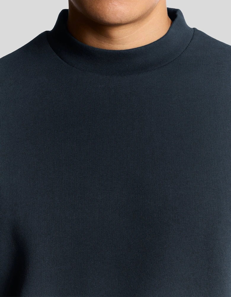 Half Raglan Sleeve Panneled Sweatshirt