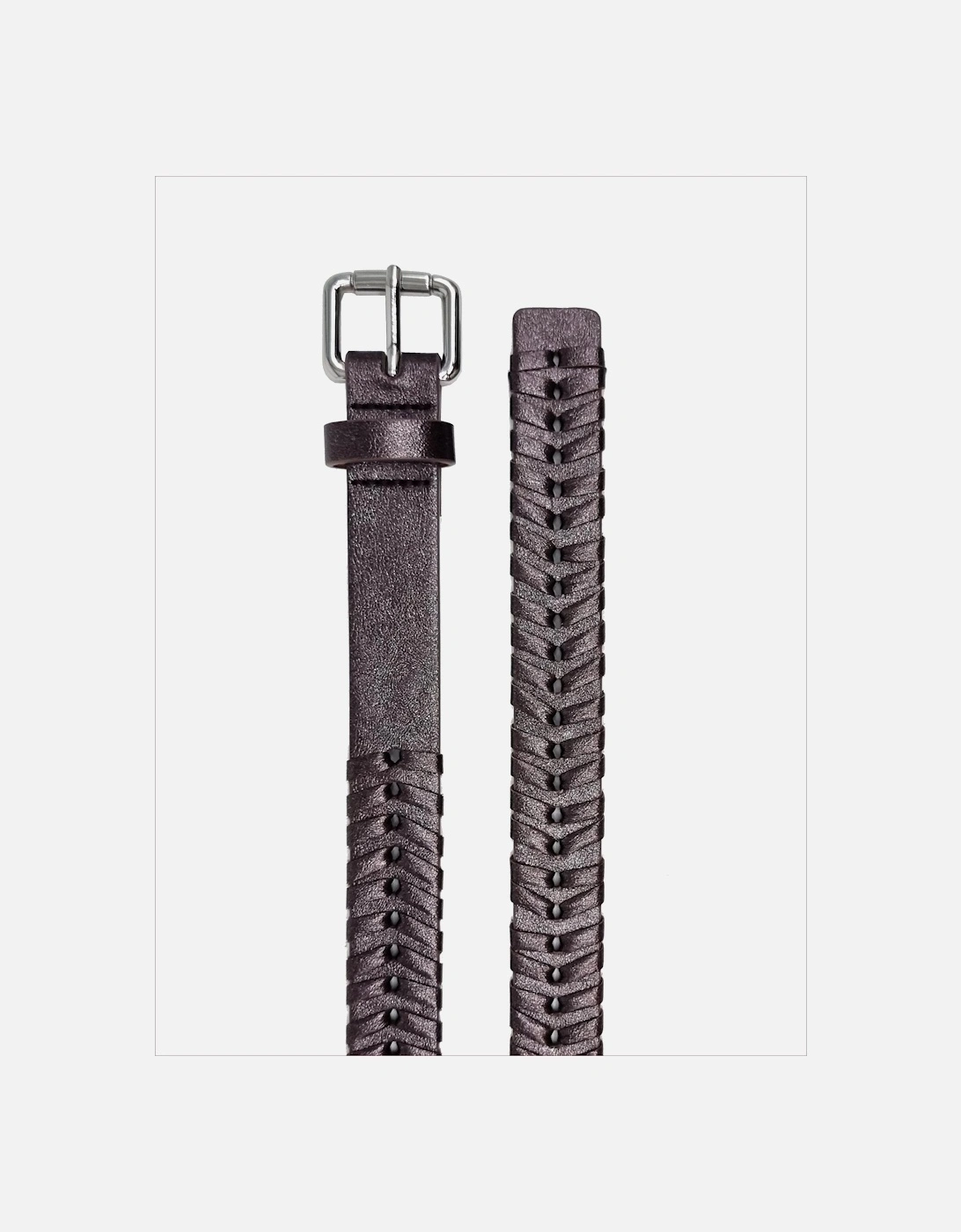 Bradley Woven Belt - Gunmetal