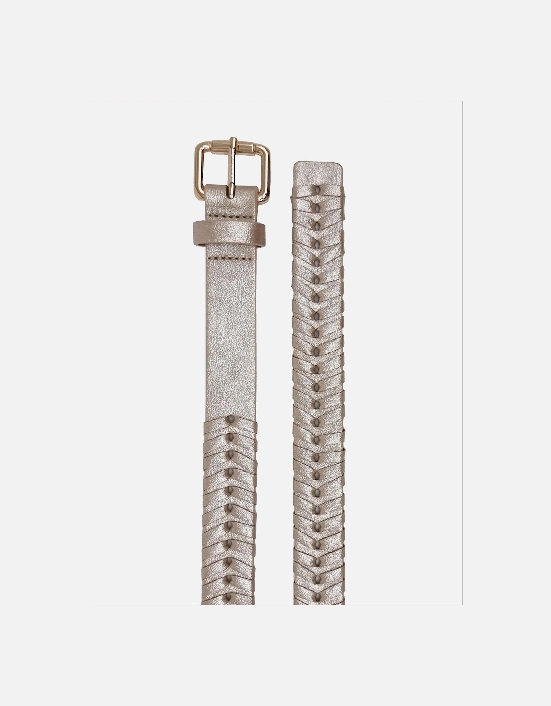 Bradley Woven Belt-Gold