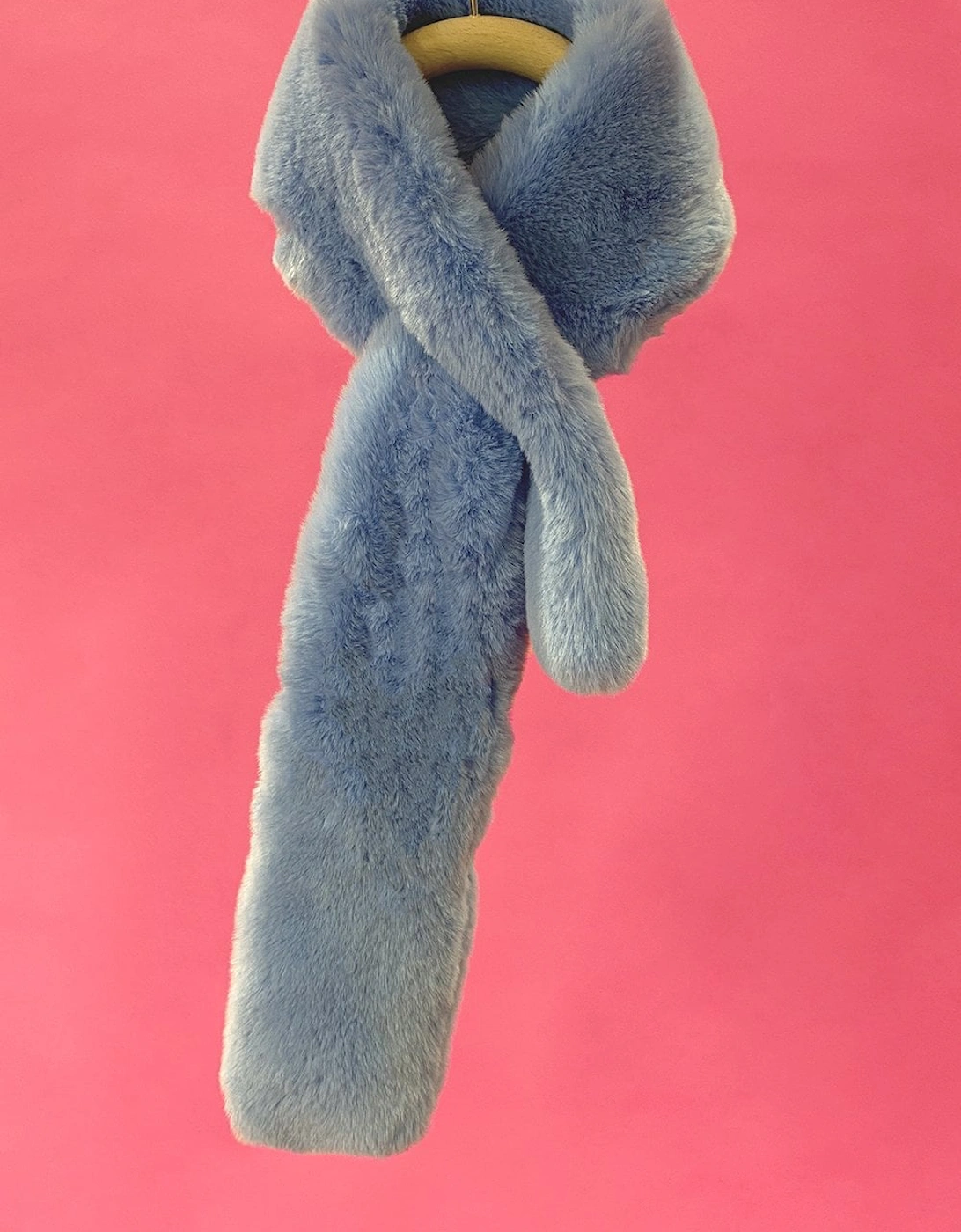 Baby Blue Faux Fur Scarf, 2 of 1