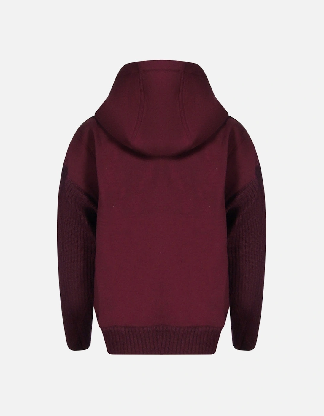 Zip Fleece Burgundy Hoodie