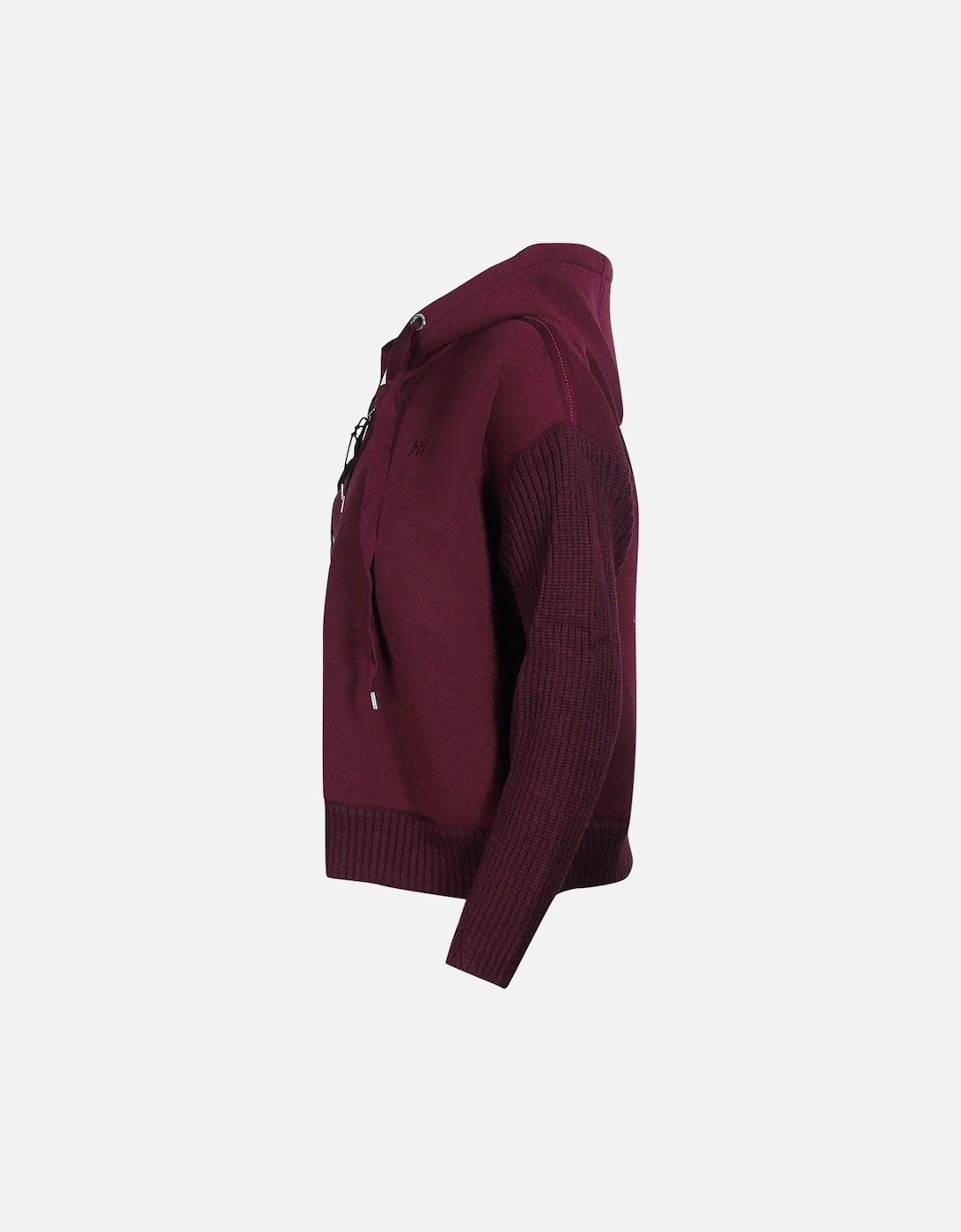 Zip Fleece Burgundy Hoodie