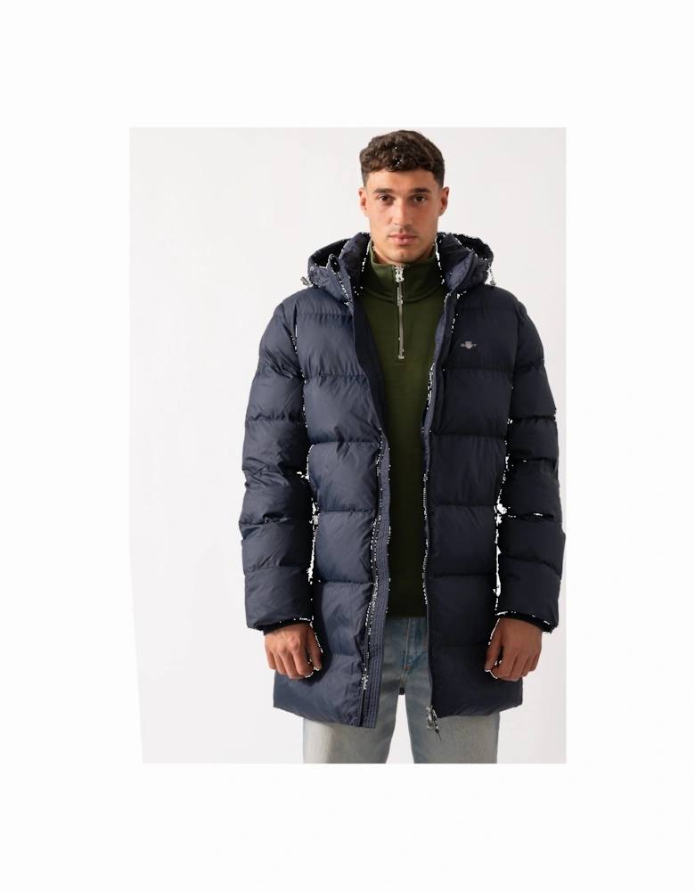 Mens Active Cloud Mid Length Puffer Jacket - 433 Evening Blue