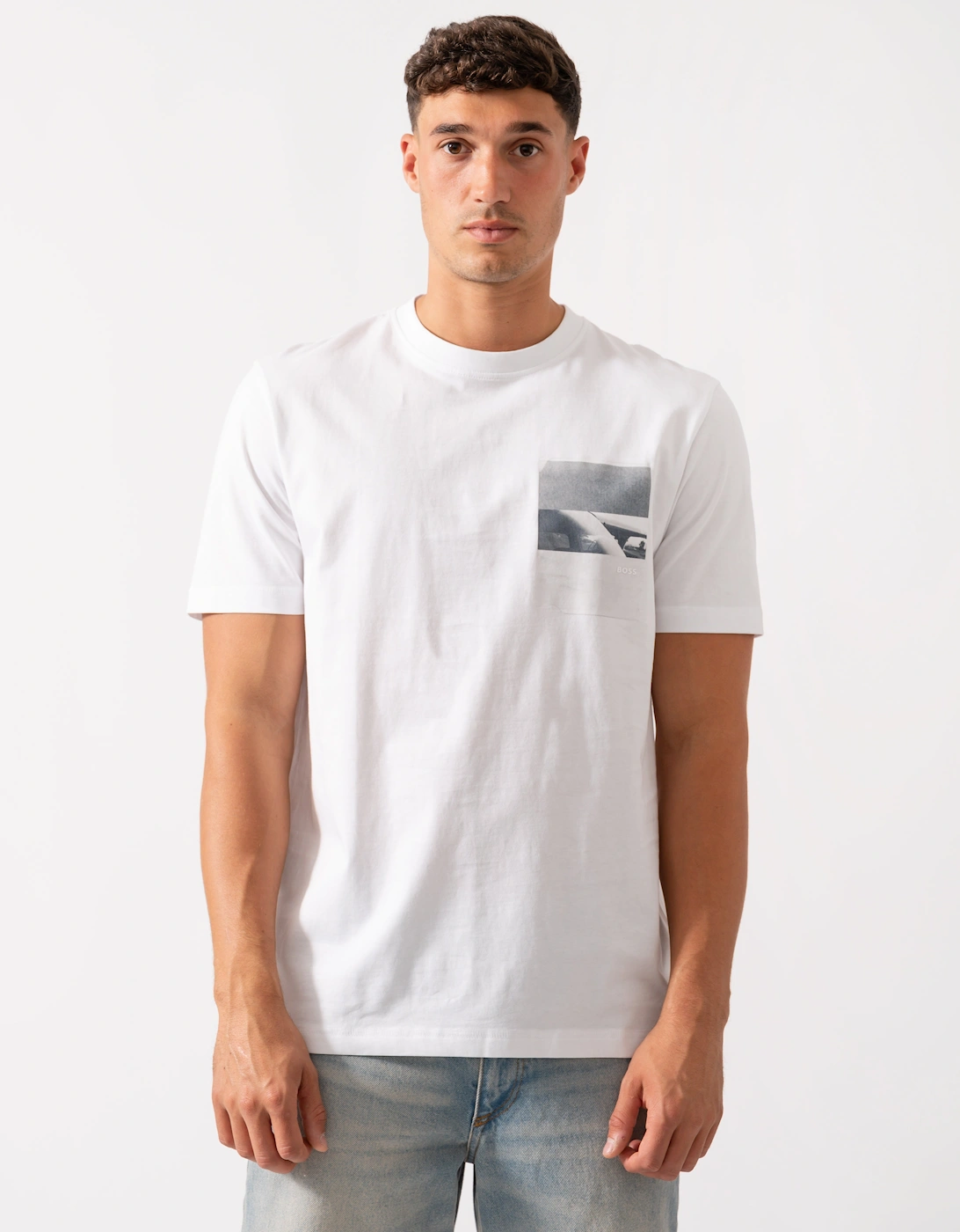 BOSS Orange Te Container Mens Graphic Print T-Shirt - White 100, 2 of 1
