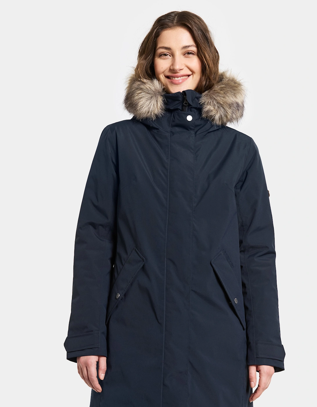 Women's Didriksons Erna Womens Parka - Dark Night Blue 999 - Navy - Size: 10