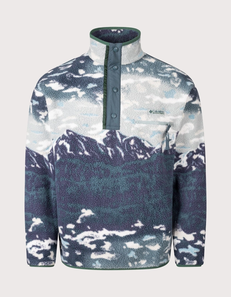 Helvetia II Printed Half Snap Fleece Sweatshirt