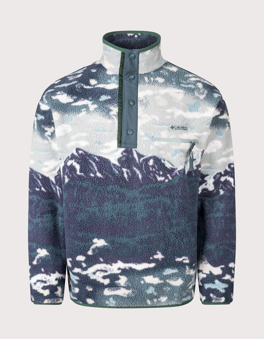 Helvetia II Printed Half Snap Fleece Sweatshirt, 4 of 3