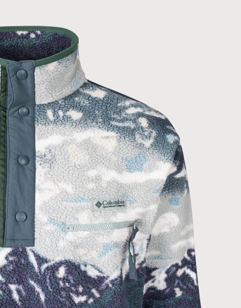 Helvetia II Printed Half Snap Fleece Sweatshirt
