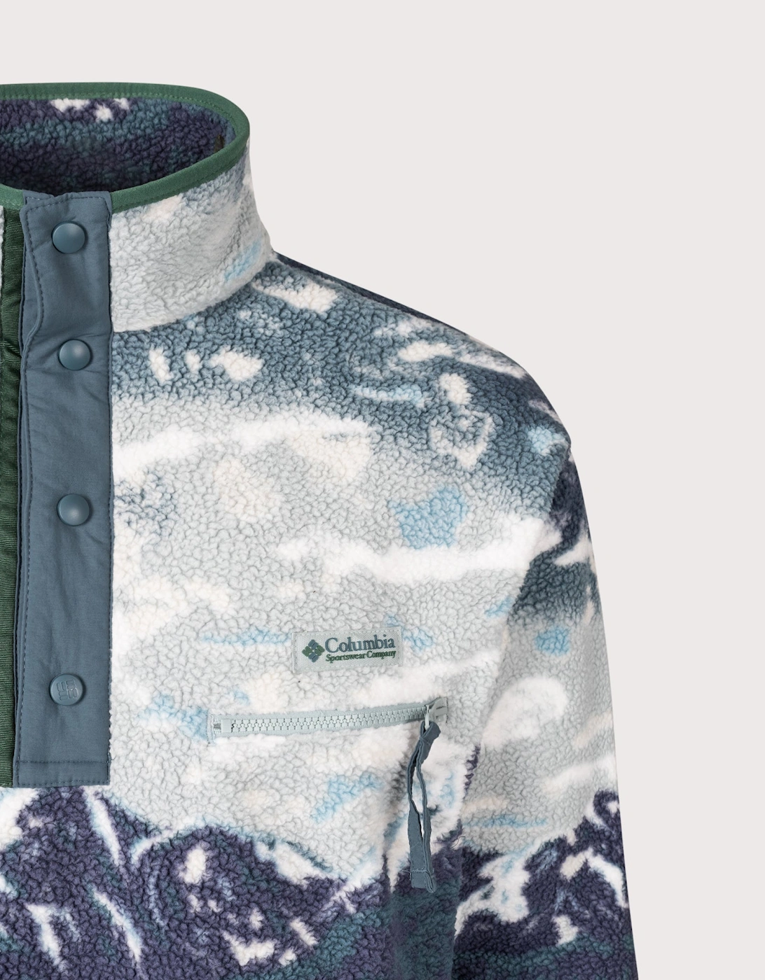 Helvetia II Printed Half Snap Fleece Sweatshirt