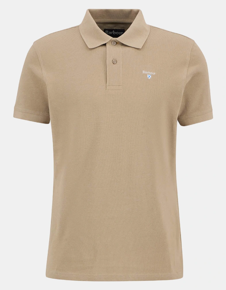 Mens Sports Polo Shirt - Washed Stone