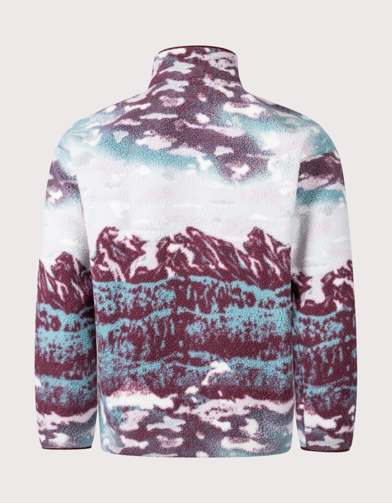 Helvetia II Printed Half Snap Fleece Sweatshirt