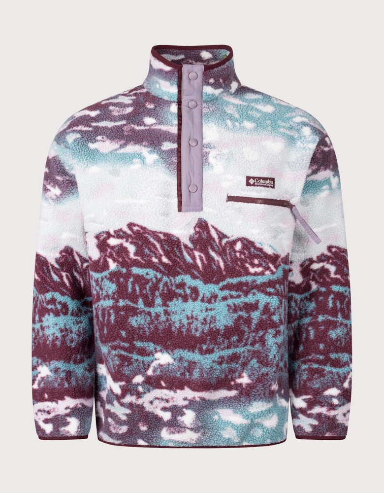 Helvetia II Printed Half Snap Fleece Sweatshirt
