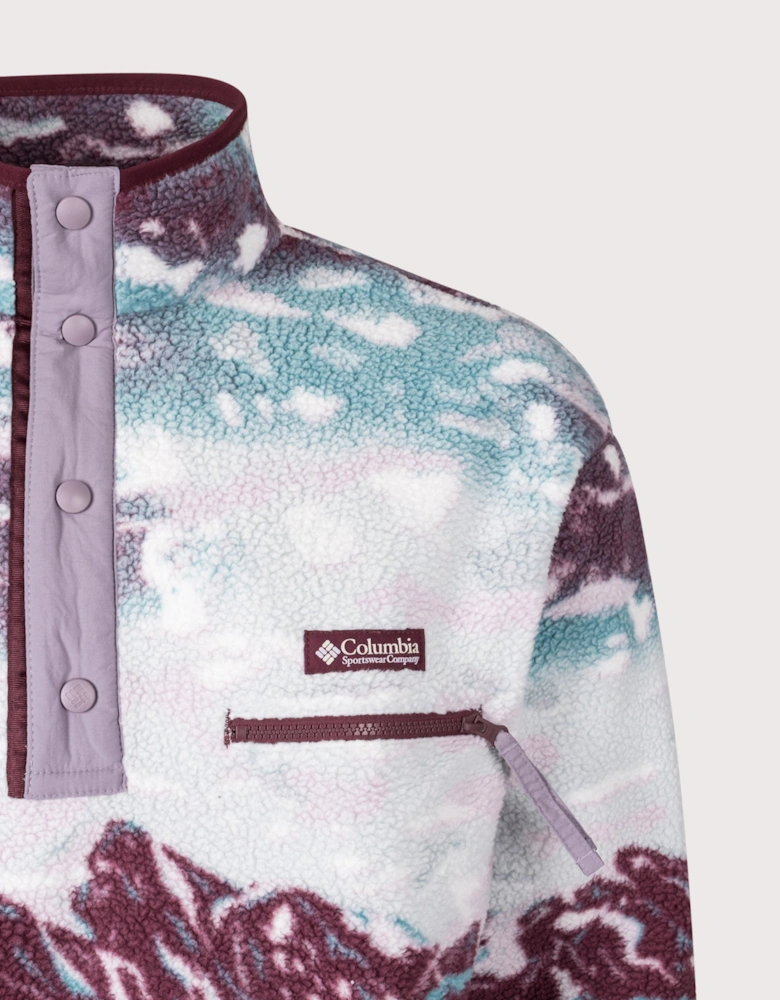 Helvetia II Printed Half Snap Fleece Sweatshirt