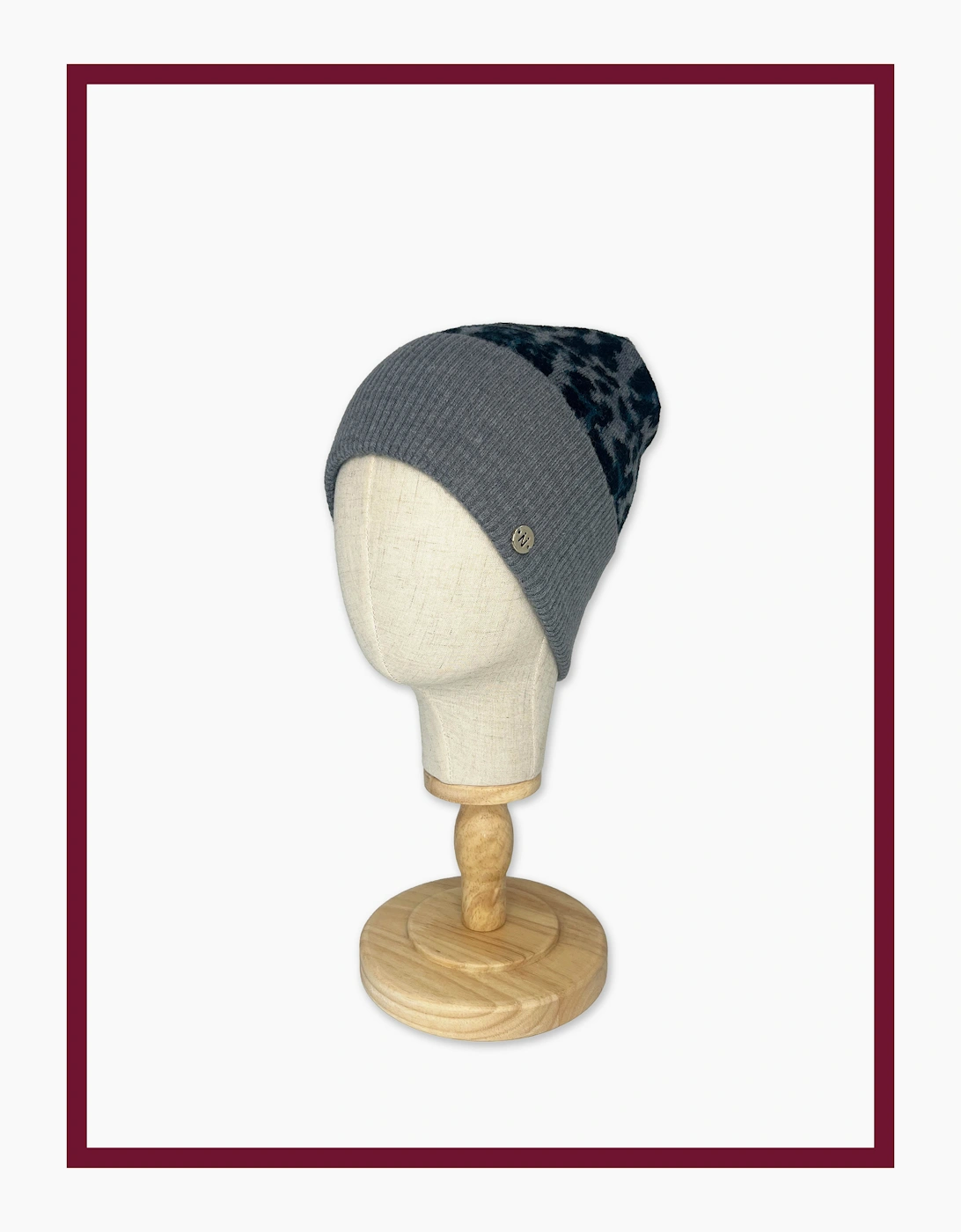 Nooki Design Women's Grey Darcy Leopard Beanie - Mix  One