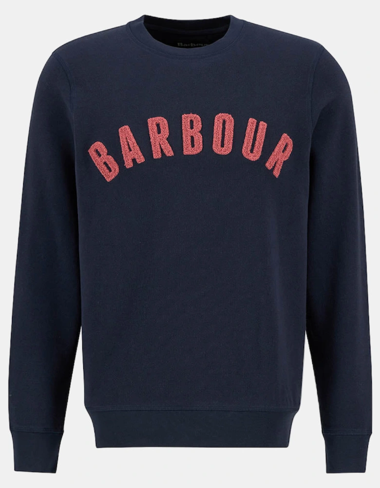 Prep Logo Crew Mens Sweatshirt - Navy/Pink