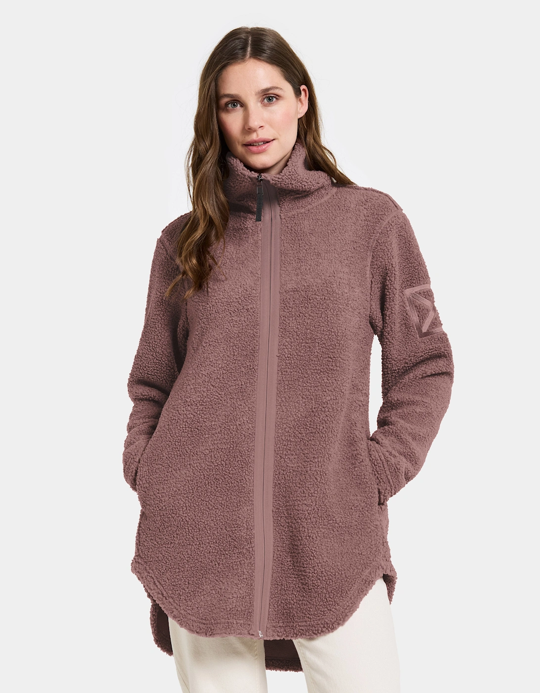 Umi 3 Womens Full Zip Fleece - Faded Wine J05, 2 of 1