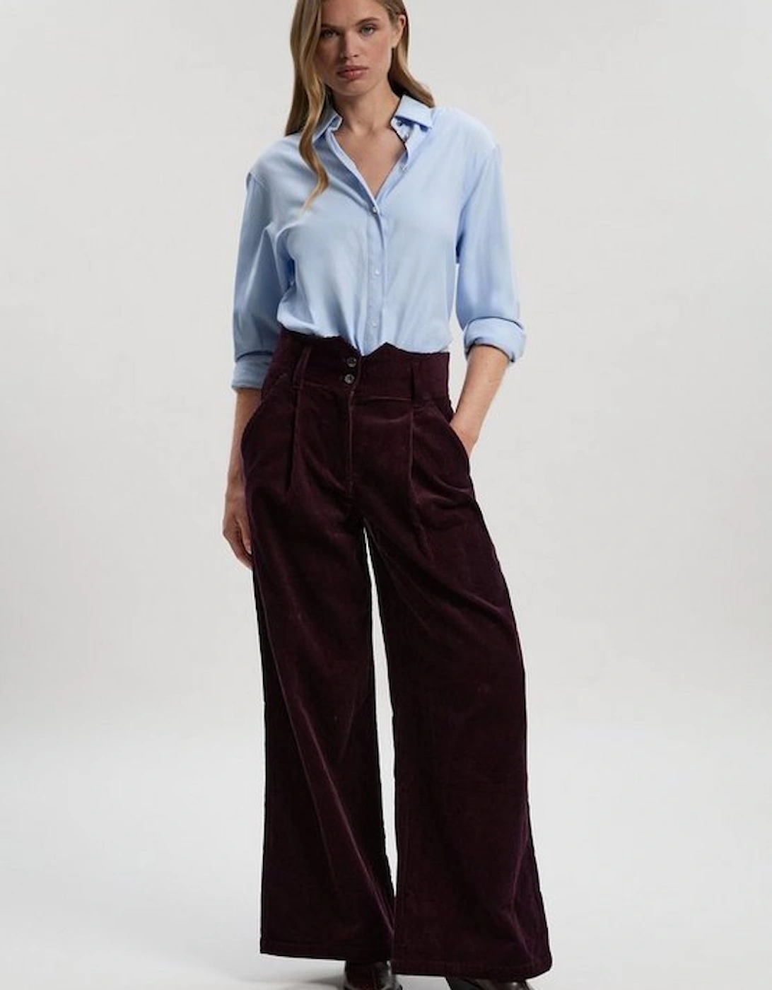 Tall Cord Wide Leg Trouser, 2 of 1