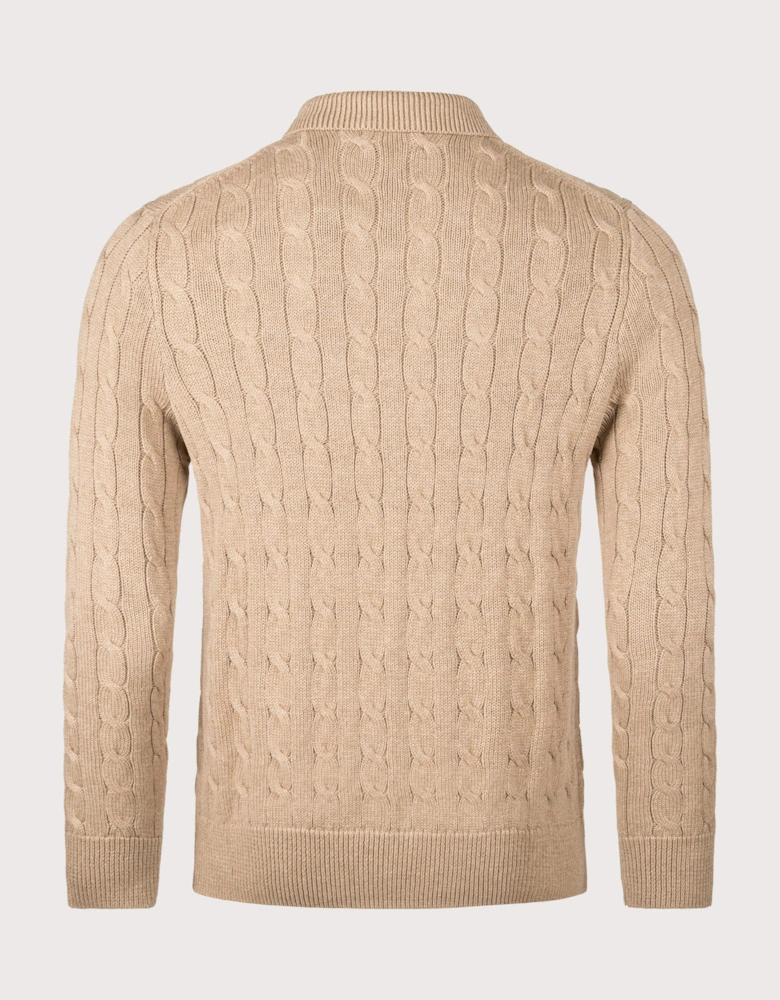 Cable Knit Cotton Cardigan