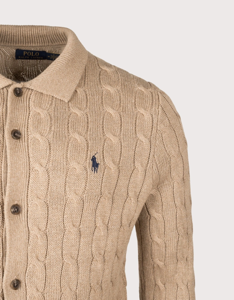 Cable Knit Cotton Cardigan