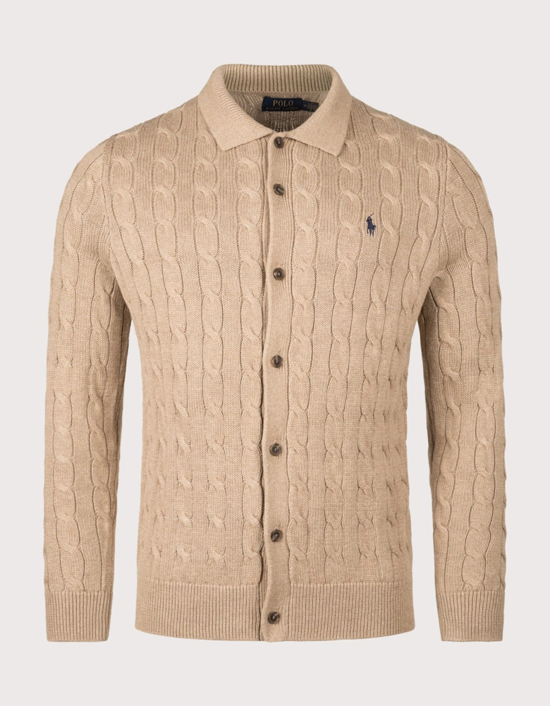 Cable Knit Cotton Cardigan