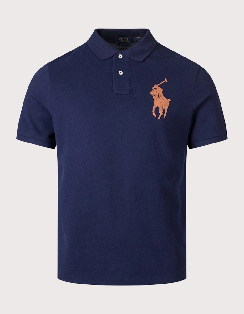 Classic Fit Leather-Pony Mesh Polo Shirt