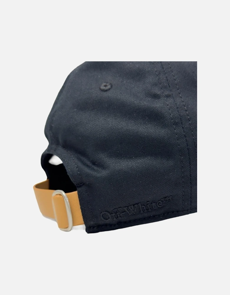 Embroidered Logo Baseball Cap in Black