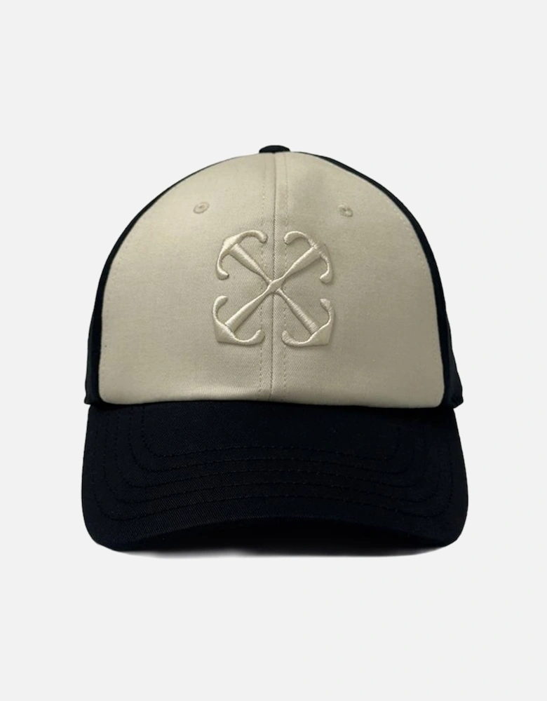 Embroidered Logo Baseball Cap in Black
