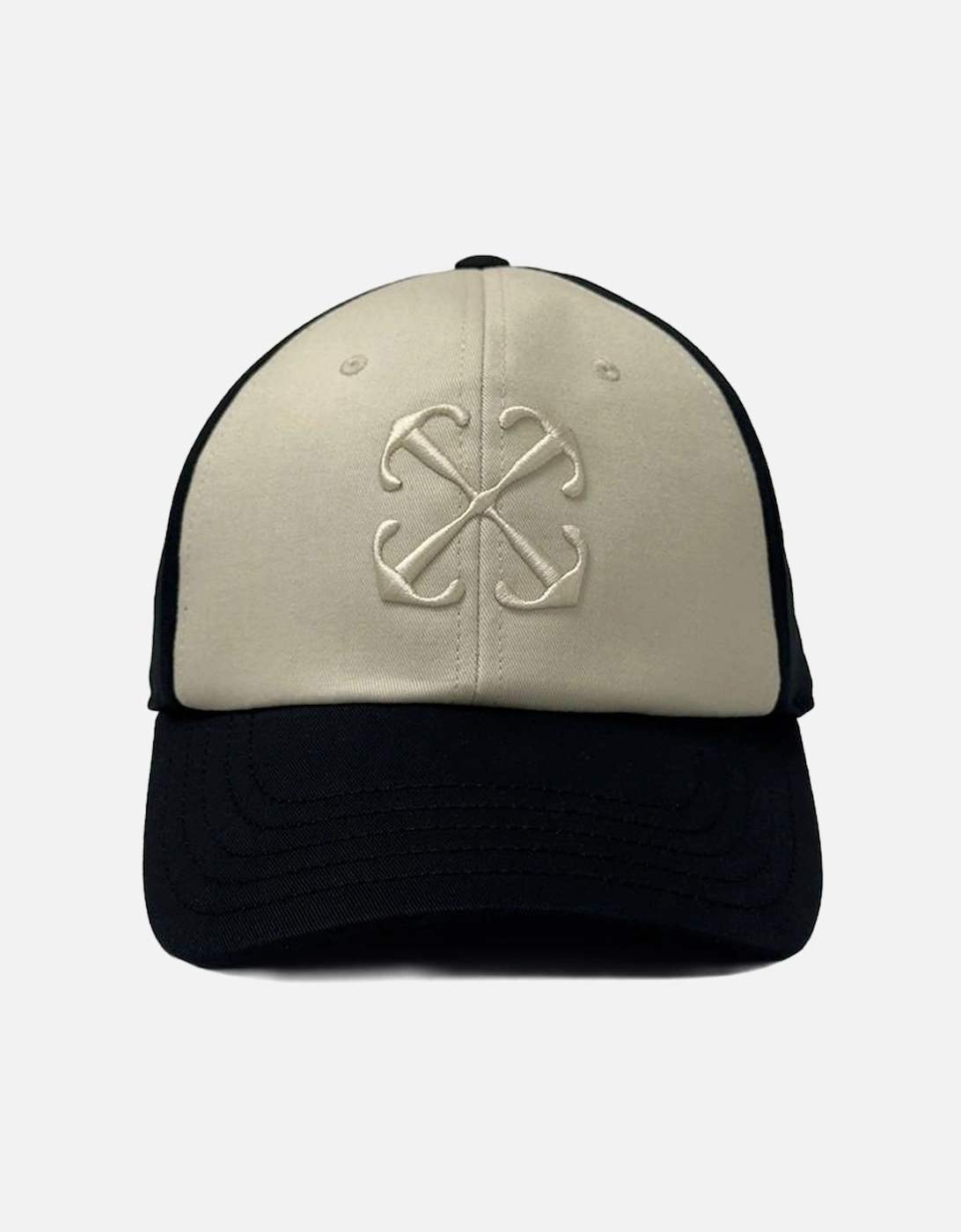 Embroidered Logo Baseball Cap in Black