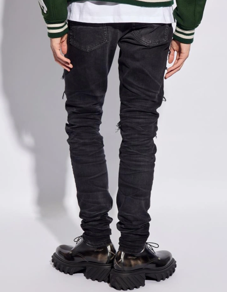 Bandana Camo Thrasher Jeans in Faded Black
