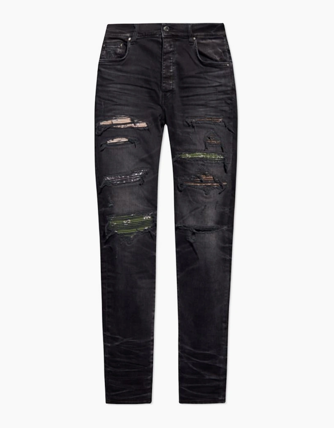 Men's Amiri Bandana Camo Thrasher Jeans in Faded Black - Size: 34/32