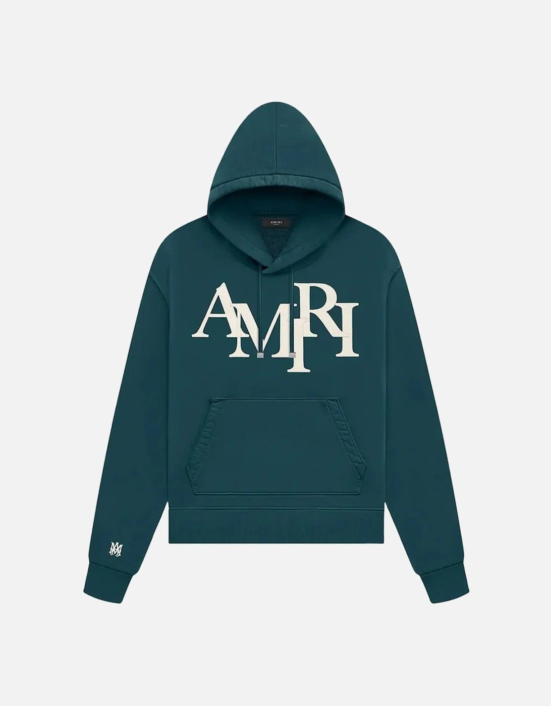 Staggered Logo Hoodie in Forrest Green, 5 of 4