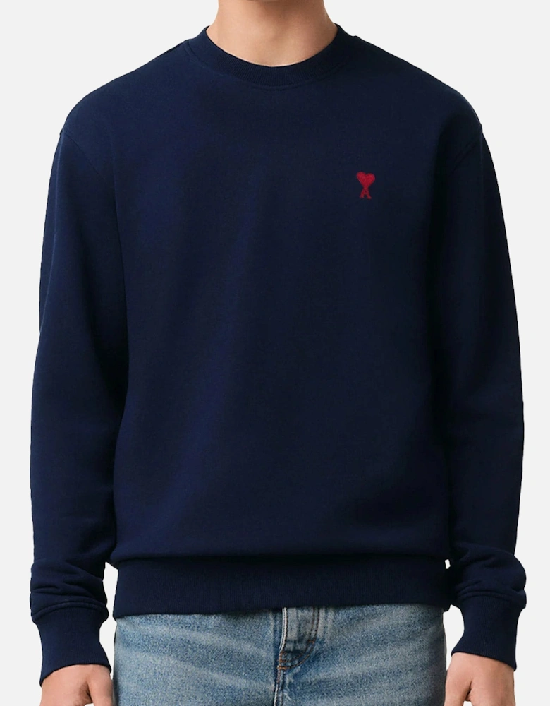 Men's Bleu Nuit 'Ami De Coeur' Red Logo Sweatshirt