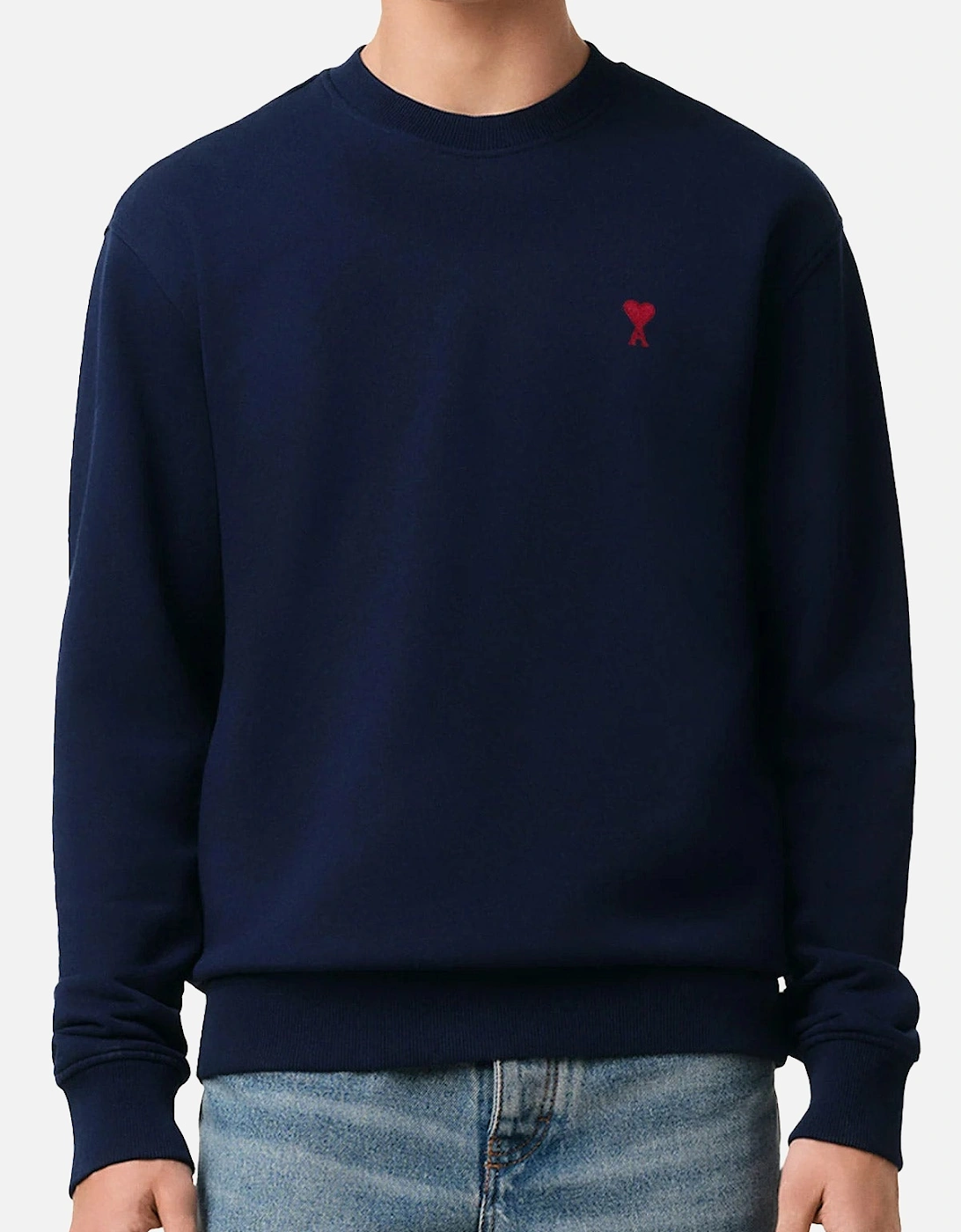 Men's Bleu Nuit 'Ami De Coeur' Red Logo Sweatshirt