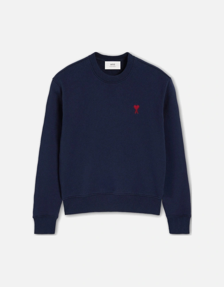Men's Bleu Nuit 'Ami De Coeur' Red Logo Sweatshirt