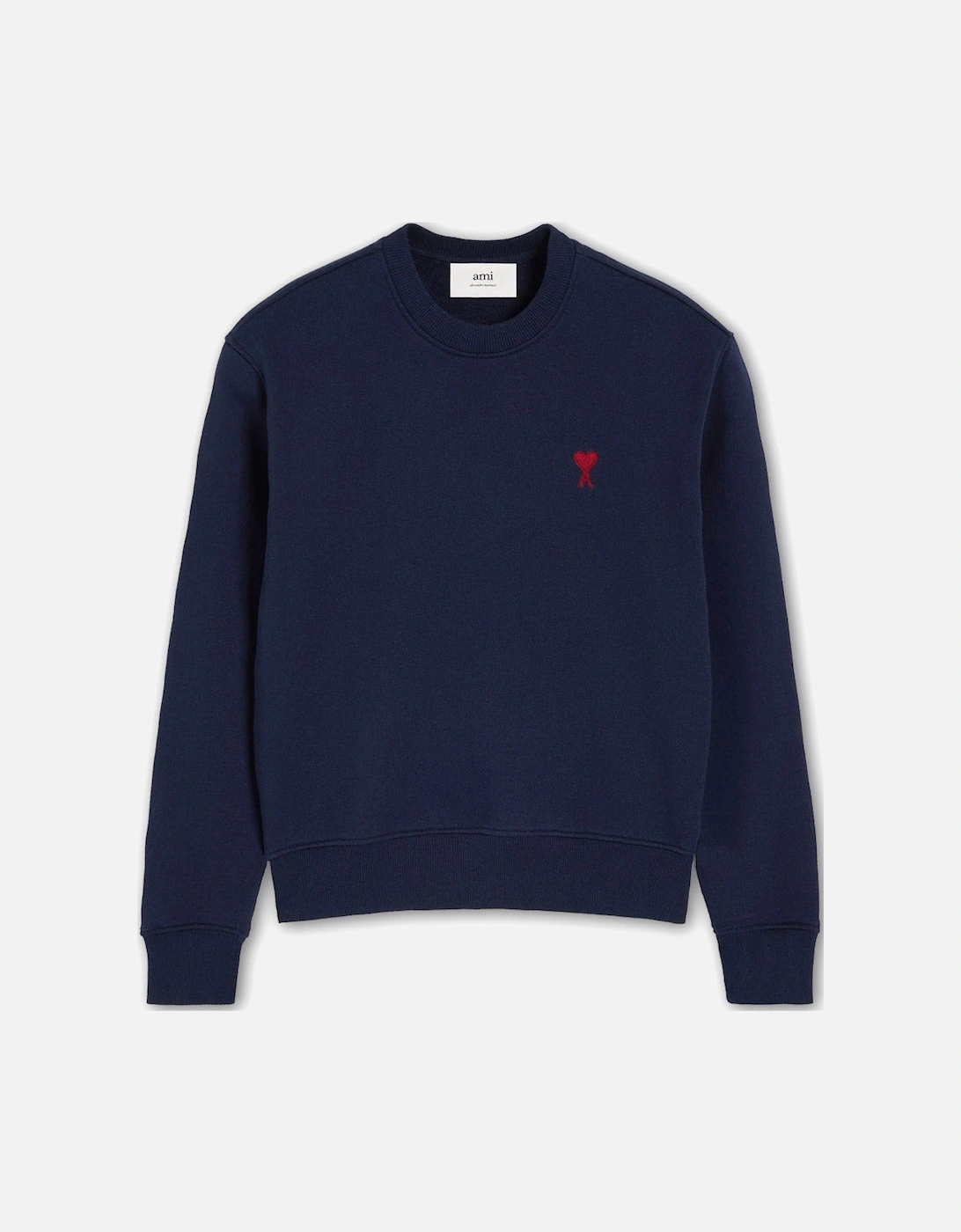 Men's Bleu Nuit 'Ami De Coeur' Red Logo Sweatshirt, 5 of 4