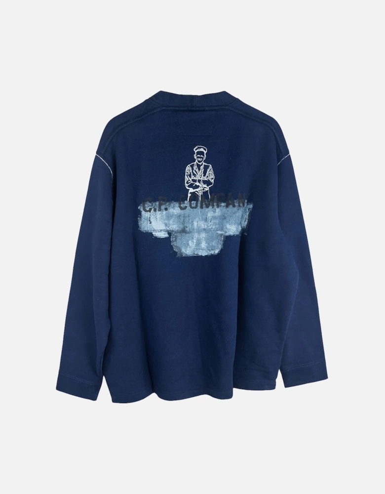 Men's C.P. Company 16CMSS183A Indigo Blue Sweatshirt
