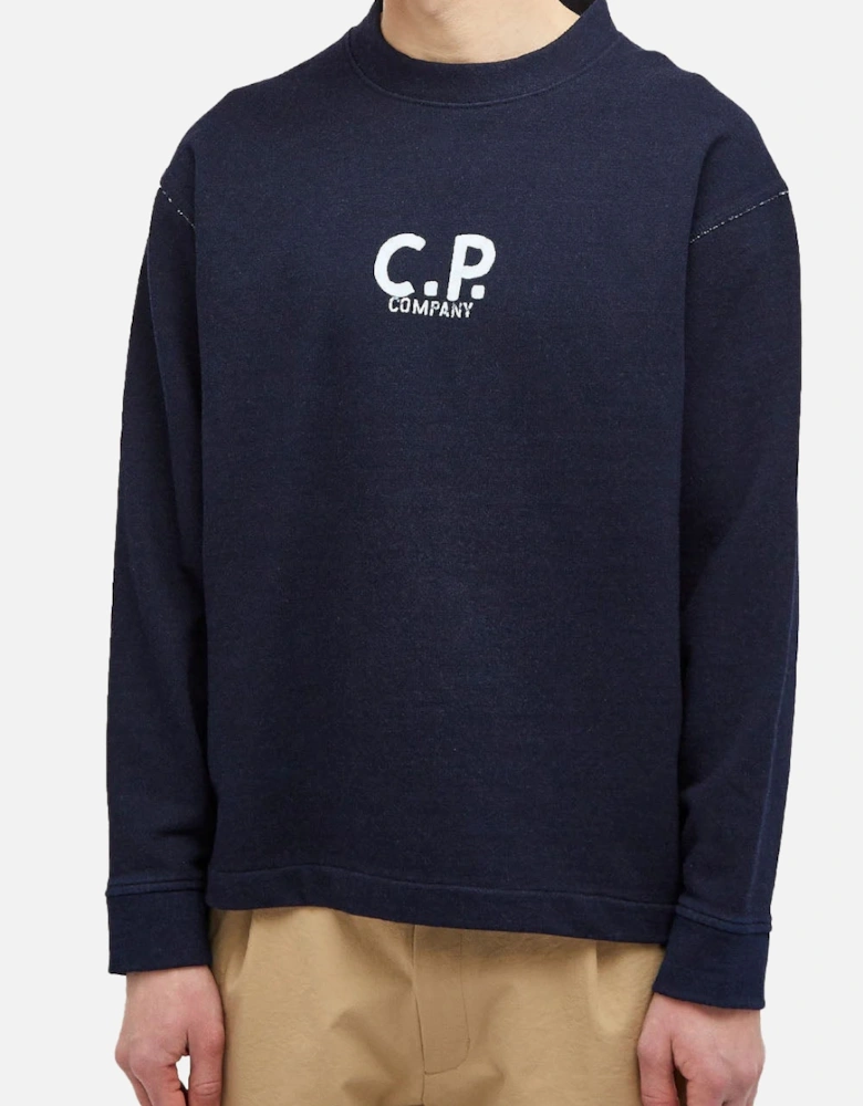 Men's C.P. Company 16CMSS183A Indigo Blue Sweatshirt